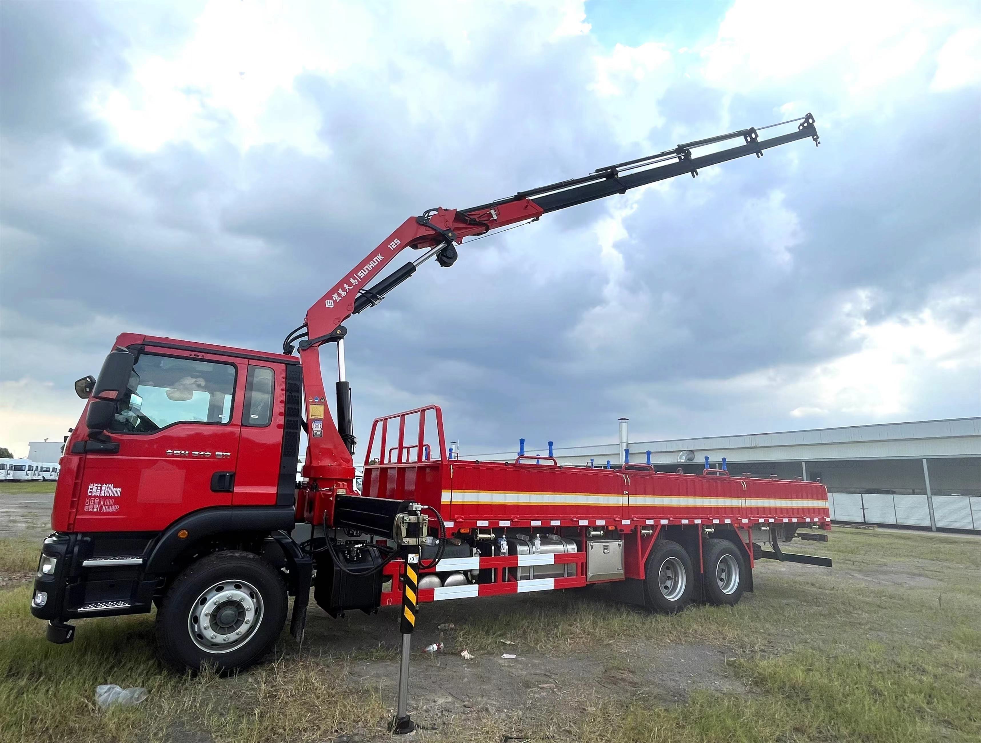 HBCT125-5 6.3 ton hydraulic knuckle boom truck mounted crane for sale