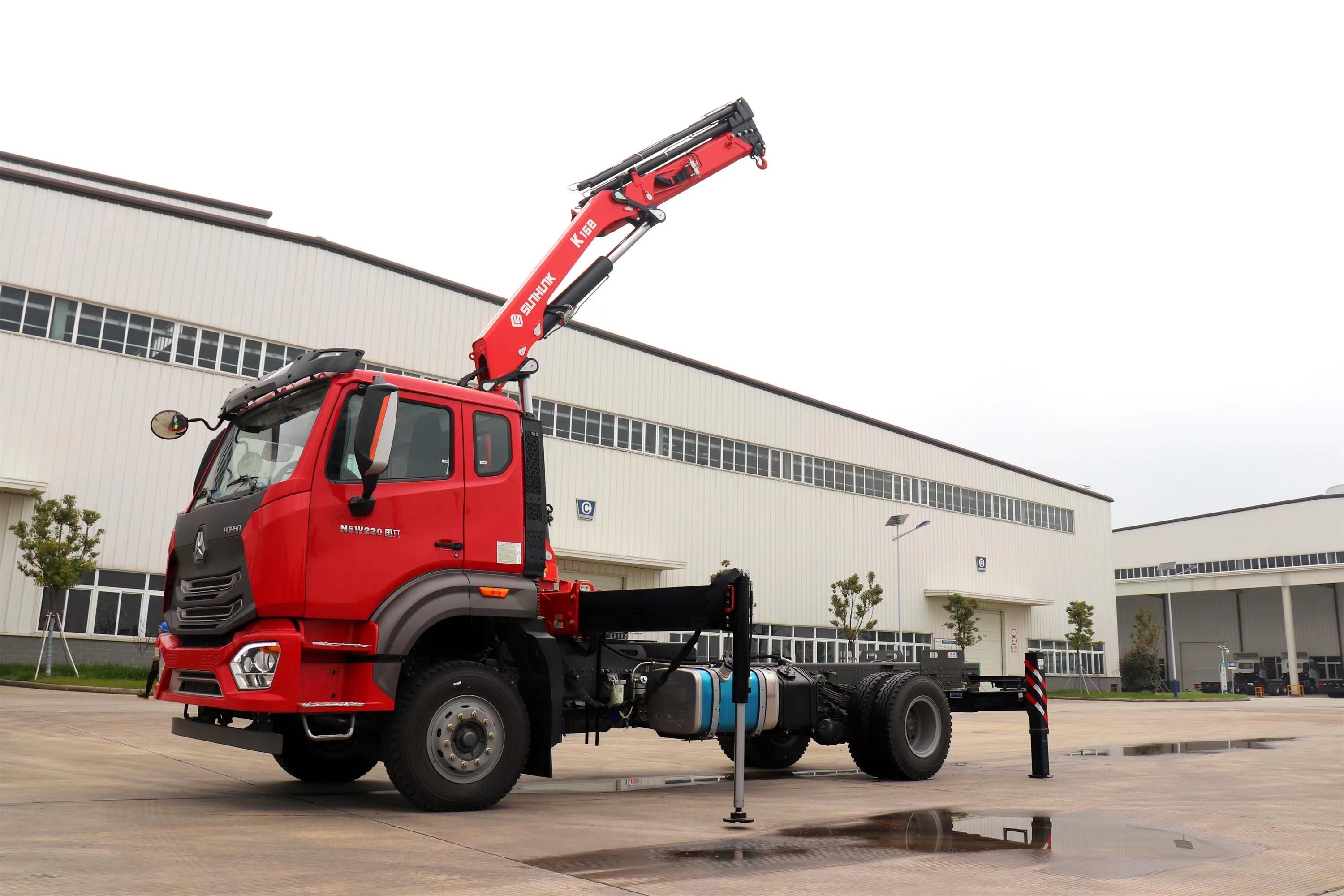 HBCT168-5 hydraulic knuckle boom truck mounted crane 8 ton China manufacturer