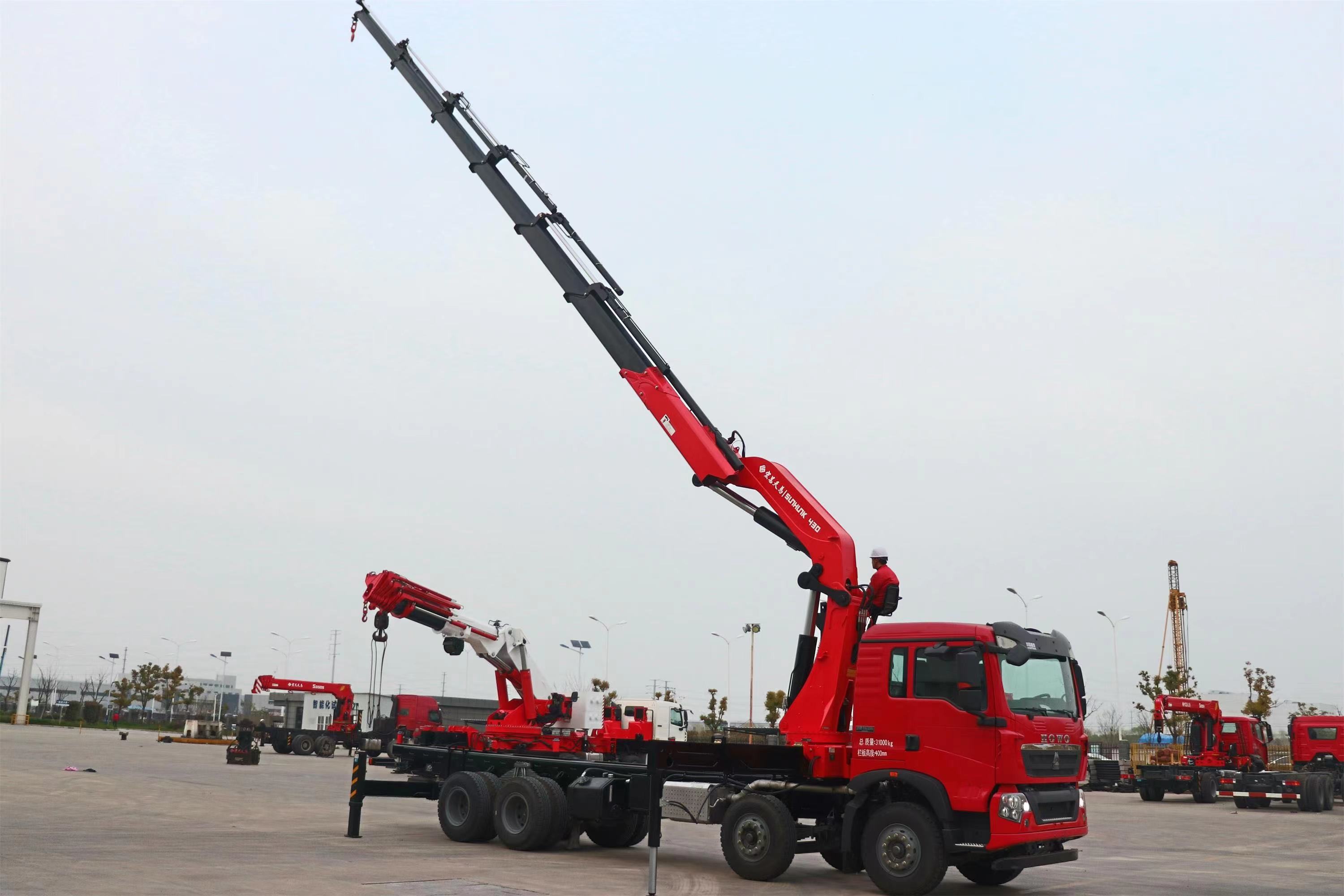 HBCT430-7 hydraulic knuckle boom truck mounted crane 20 ton lifting equipment