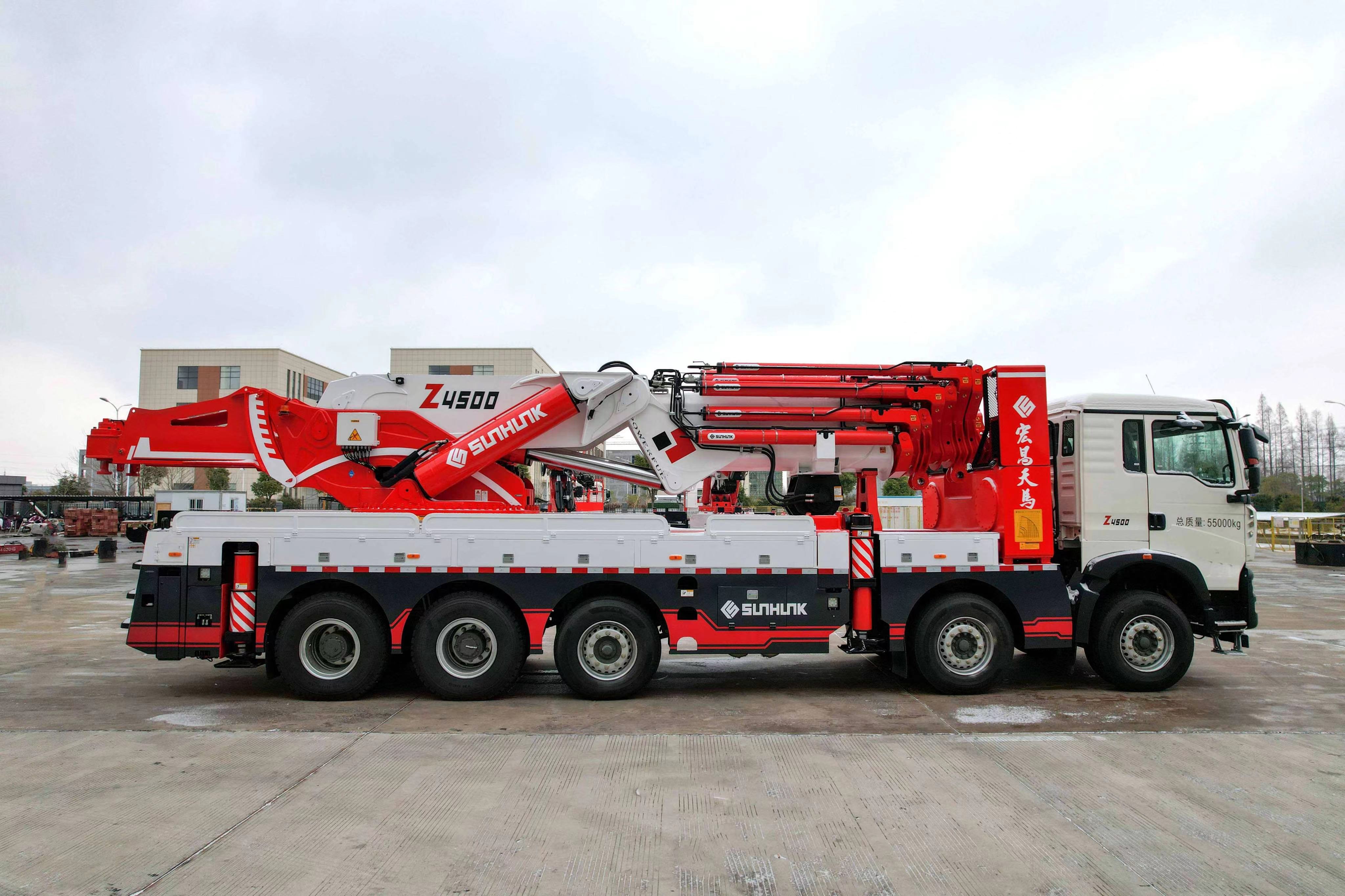HBCT4500-9 hydraulic knuckle boom truck mounted crane 92 ton from factory